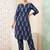 Women Ethnic Motifs Printed Beads and Stones Cotton Kurta with Trousers