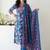 Women Floral Printed Cotton Kurta with Trousers & With Dupatta