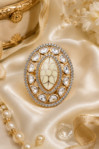 Royal elegance cz adjustable ring