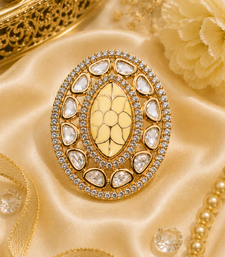 Victorian halo adjustable finger ring