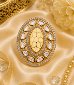 Victorian halo adjustable finger ring