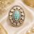 Imperial crown adjustable cocktail ring
