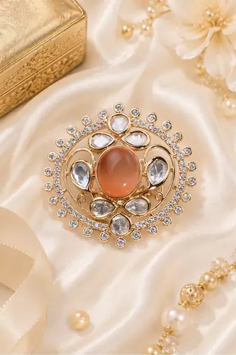 Imperial blossom cz adjustable ring