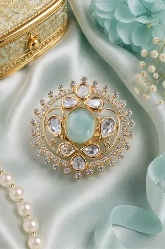 Majestic bloom adjustable cocktail ring