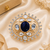 Crown halo adjustable finger ring