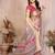 chiku zari weaving work cotton blend saree