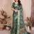 green color zari weaving work cotton blend saree