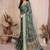 green color zari weaving work cotton blend saree
