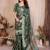 green color zari weaving work cotton blend saree