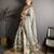 Grey floral print, striped, woven cotton slub kalamkari saree with blouse