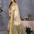 olive digital printed work cotton blend saree