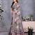 wine digital printed work cotton blend saree