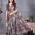 wine digital printed work cotton blend saree