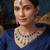 Blue kundan & agate stone necklace set with earrings & maang tikka | rhodium plating