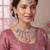 Baby pink kundan & agate stone necklace set with earrings & maang tikka | rhodium plating