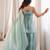 Sea green mirror work palazzo set