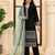 Black premium glass fabric straight suit set