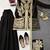 Black premium cross stitch palazzo suit set