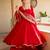 Cherry red anarkali palazzo set
