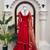 Cherry red anarkali palazzo set