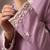 Lavender premium chinon palazzo suit set