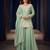Sea green premium chinon palazzo suit set