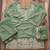 Sea green premium chinon palazzo suit set