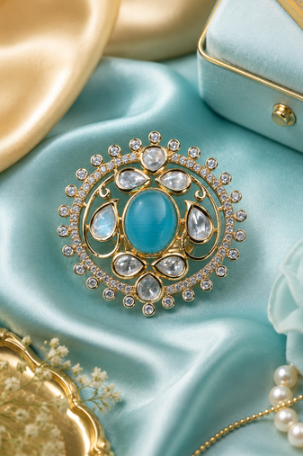 Imperial bloom luxury adjustable ad finger ring