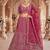 Royal Magenta  Lehenga Set with Intricate Hand Embroidery and Sheer Dupatta