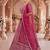 Royal Magenta  Lehenga Set with Intricate Hand Embroidery and Sheer Dupatta