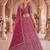Royal Magenta  Lehenga Set with Intricate Hand Embroidery and Sheer Dupatta