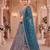 Teal Rama colour Embroidered Lehenga Choli with Dupatta