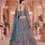 Teal Rama colour Embroidered Lehenga Choli with Dupatta