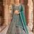 Thread and Zari Work Lehenga Choli – Premium Teal Party Wear Traditional Indian Outfit