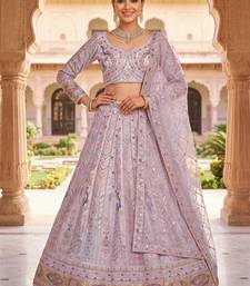 Stunning Light Lavender Embroidered Lehengha Choli Set