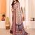 maroon print work cotton blend saree
