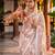 Graceful satin silk blend floral printed saree