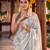 Graceful satin silk blend floral printed saree