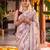 Graceful satin silk blend floral printed saree
