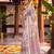 Graceful satin silk blend floral printed saree