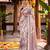 Graceful satin silk blend floral printed saree