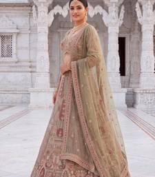 Sage Green Embroidered  Lehenga Choli Set