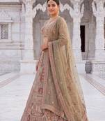 Sage Green Embroidered  Lehenga Choli Set