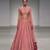 Mauve Pink Embroidered Pure Raw Silk Lehenga Set