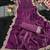 Purple Color Emebroidered Lace Border Orangza Saree