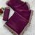Purple Color Emebroidered Lace Border Orangza Saree