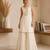 Ivory embroidered georgette co ord set