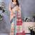 cream color digital printed work cotton blend saree