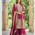 Pink chinon silk full stitched free size palazzo suits upto 44