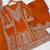 Orange chinon silk full stitched free size palazzo suits upto 44